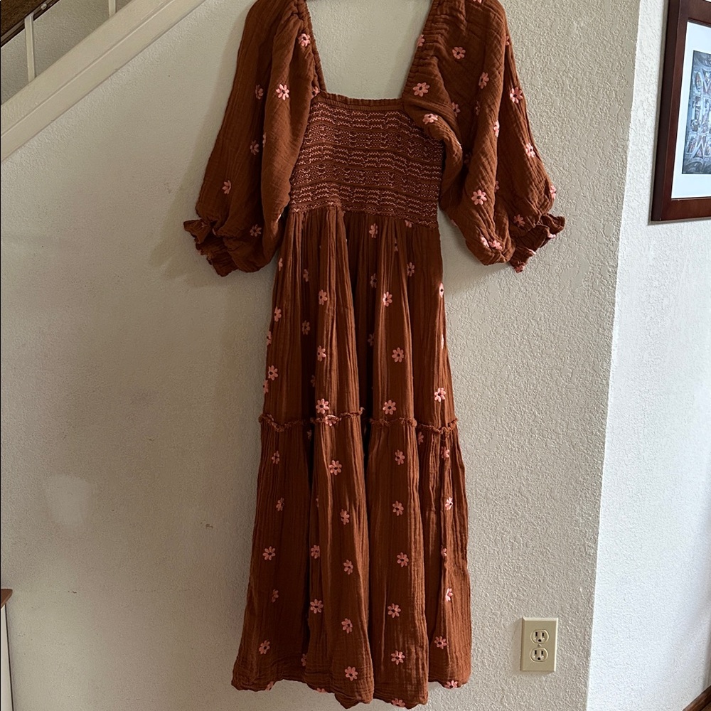 RARE Free People | Dahlia Embroidered Maxi Dress | XS - Picture 13 of 16
